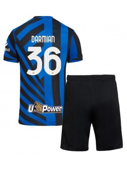 Inter Milan Matteo Darmian #36 Heimtrikotsatz für Kinder 2024-25 Kurzarm (+ Kurze Hosen)